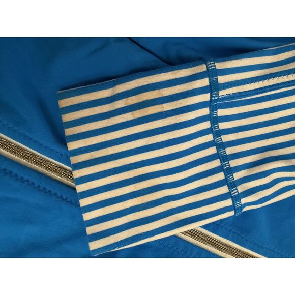 Lululemon Jacket Women's SZ 8 Blue Striped Full Zip Track Activewear Lightweight - Picture 8 of 11